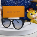 LOUIS VUITTON CAT EYE SUNGLASSES 567470 IN BLACK ACETATE GREY SMOKE LENS
