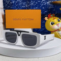 LOUIS VUITTON CLASH PILOT SUNGLASSES 567478 IN WHITE ACTETE BLACK METAL