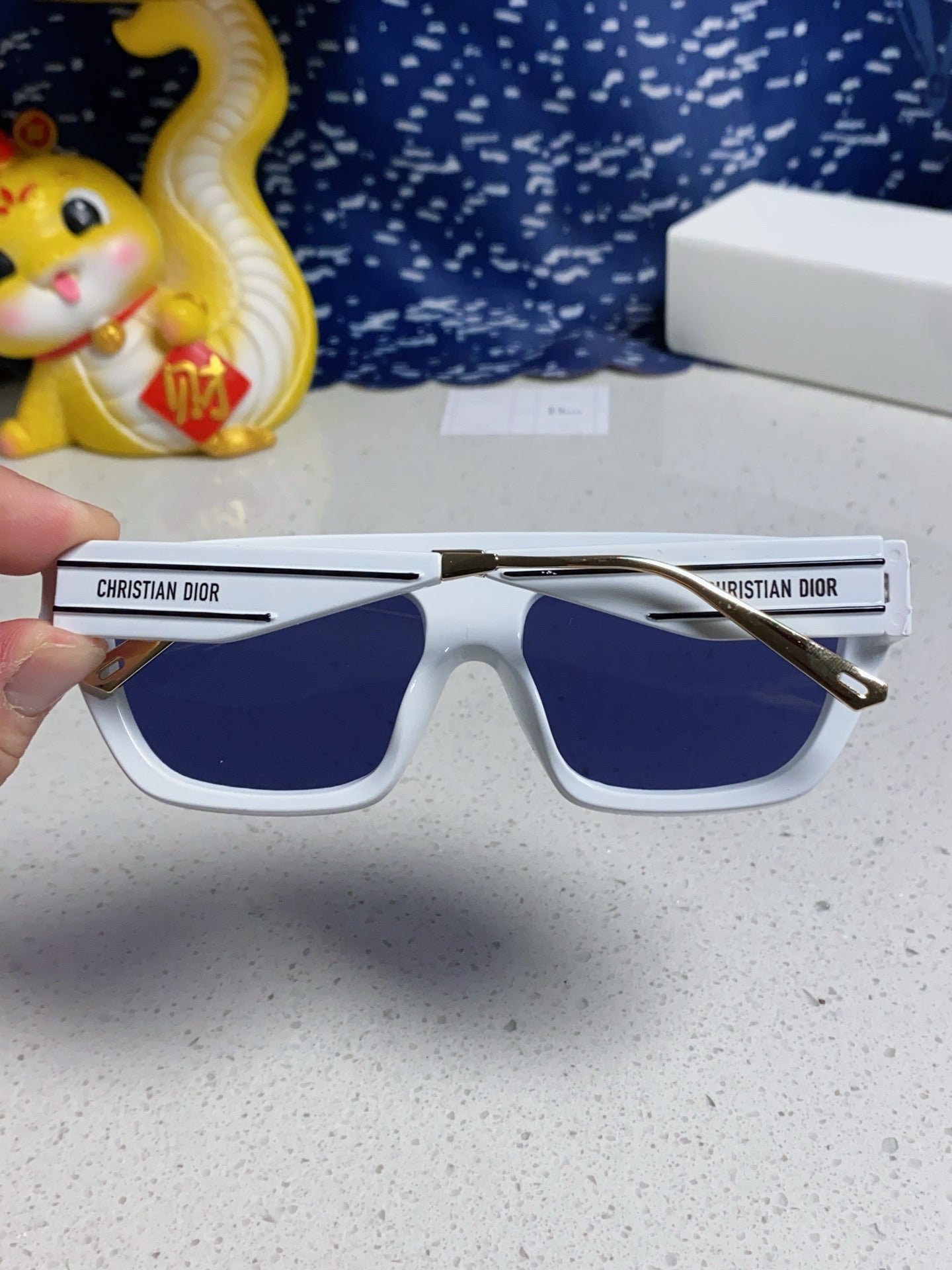 DIOR MONTAIGNE SUNGLASS CLUB M7U IN WHITE ACETATE