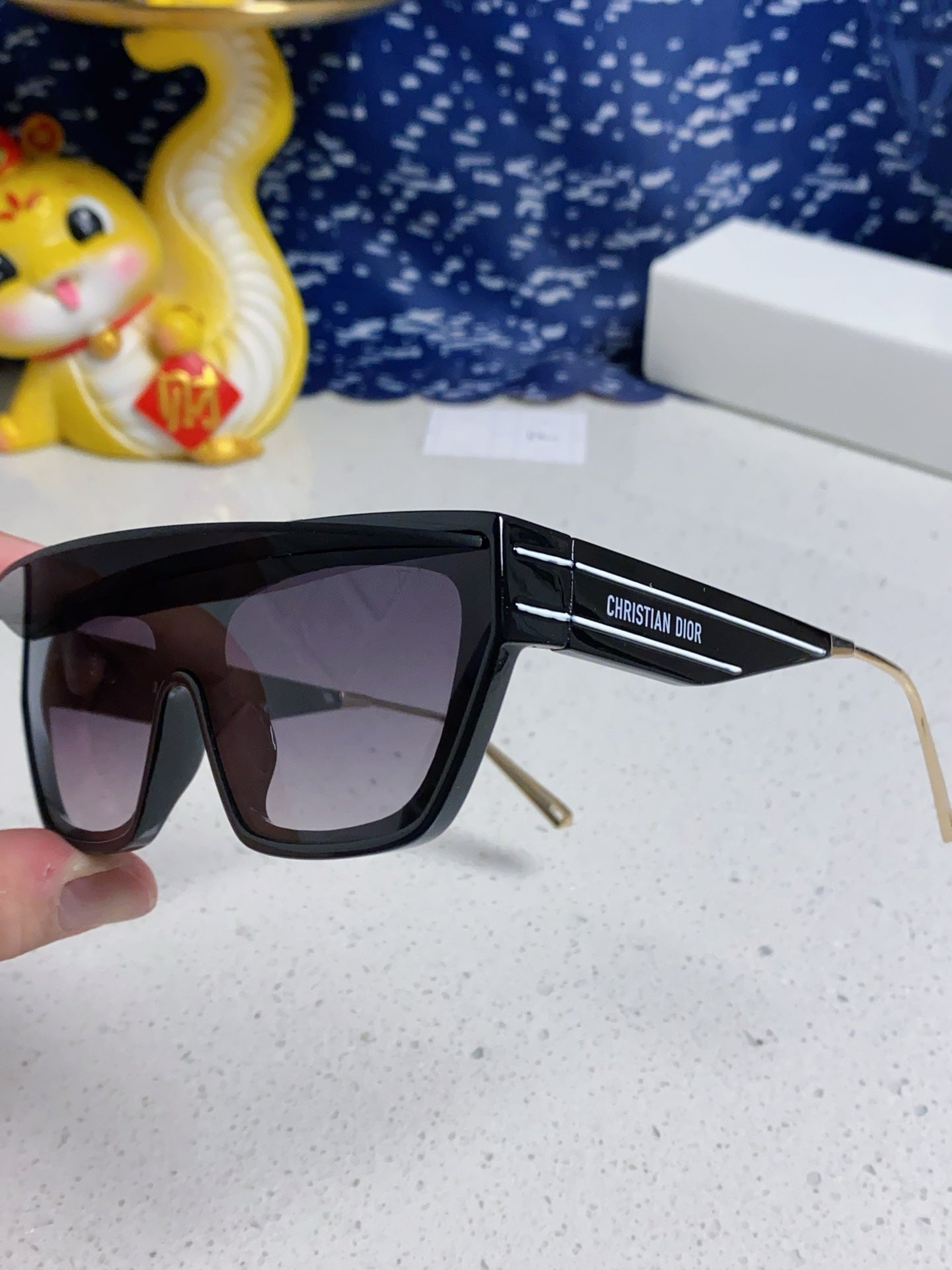 DIOR MONTAIGNE SUNGLASS CLUB M7U IN BLACK ACETATE