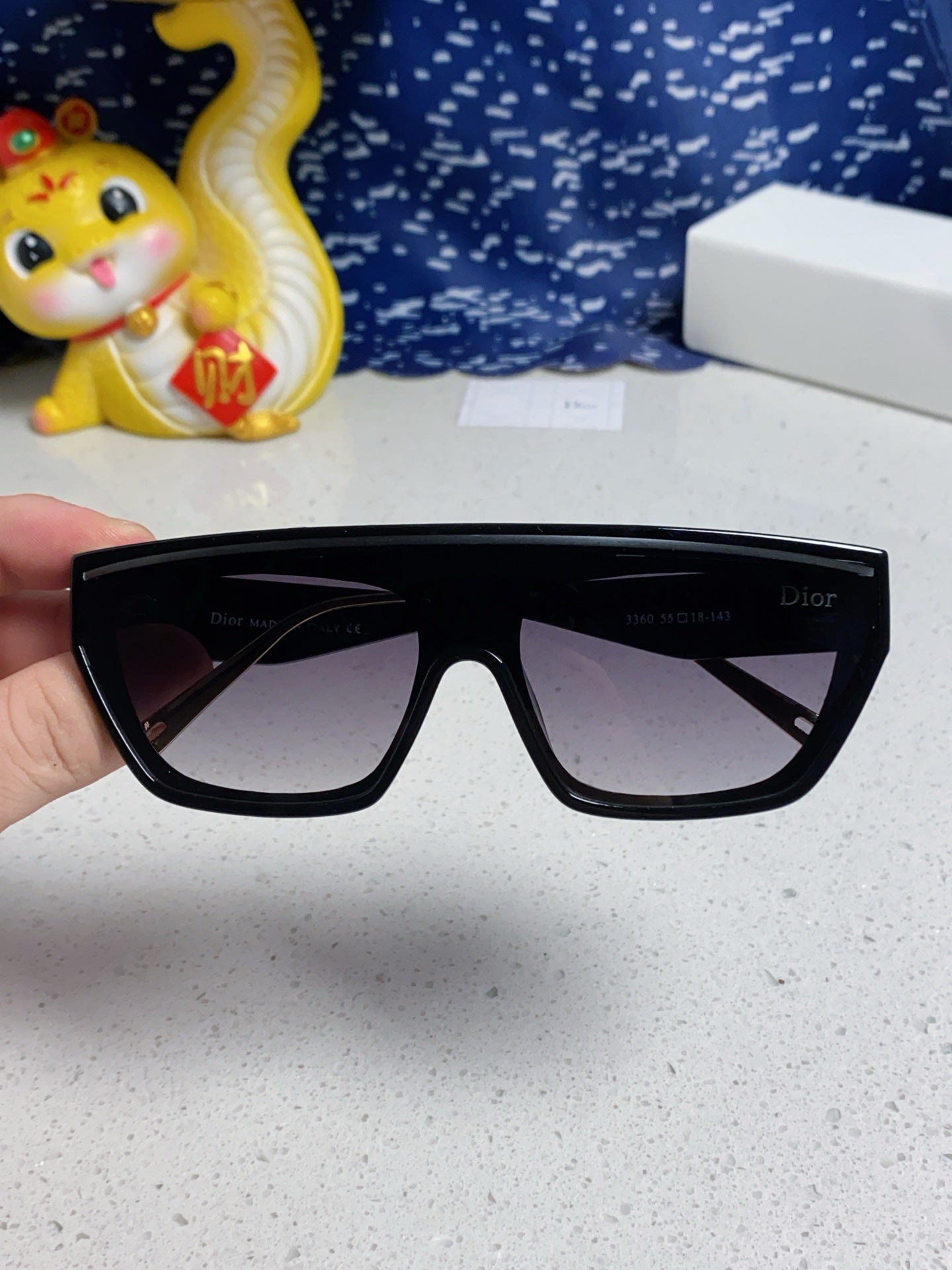 DIOR MONTAIGNE SUNGLASS CLUB M7U IN BLACK ACETATE