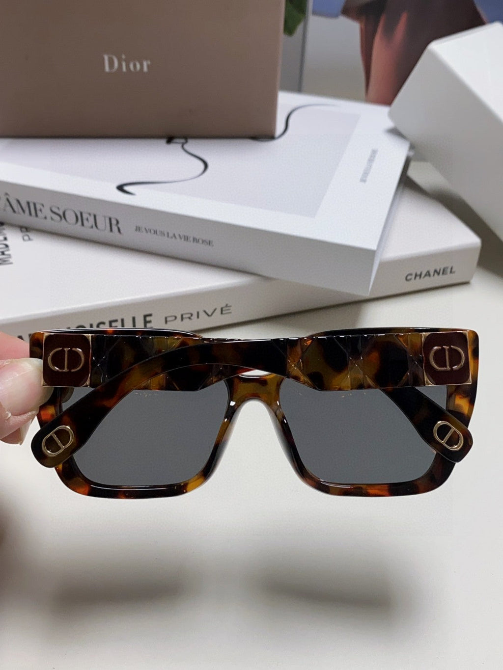 DIOR LADY 95.22 S2F SUNGLASS 571585 IN HAVANA ACETATE GREY LENSES