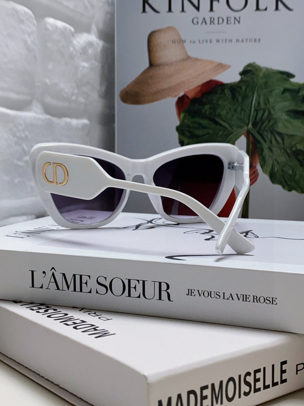DIOR BOBBY B1U SUNGLASS 571589 IN WHITE ACETATE GREY SMOKE LENSES