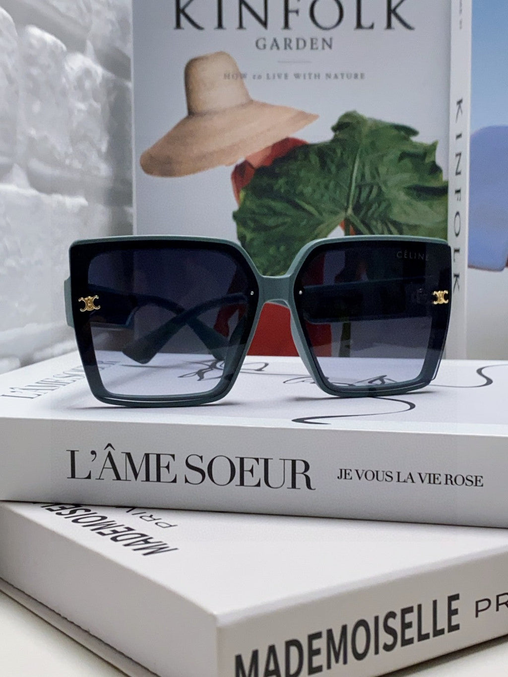 CELINE TRIOMPHE SUNGLASSES 573253 IN BABY BLUE ACETATE