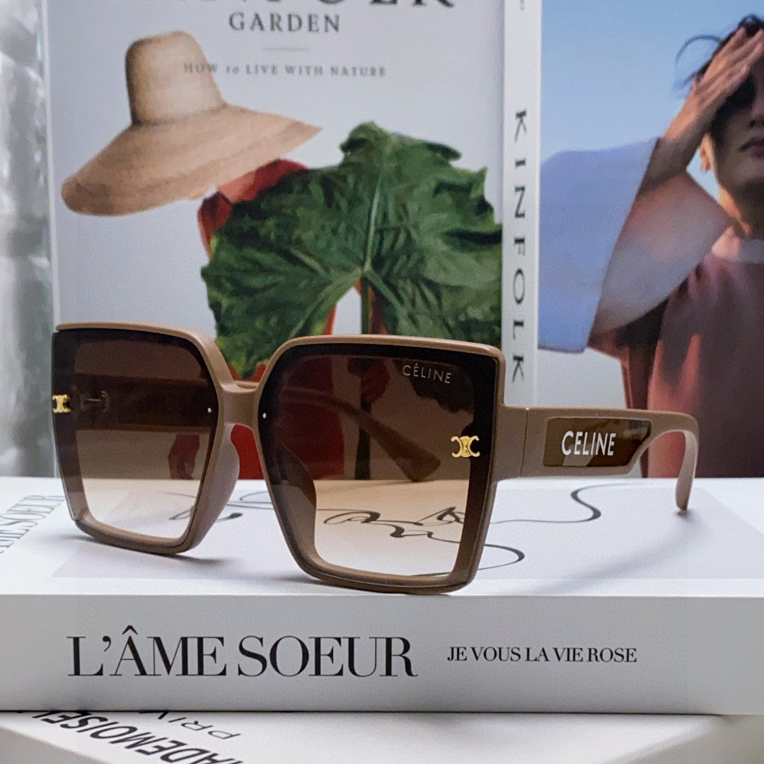 CELINE TRIOMPHE SUNGLASSES 573254 IN CAMEL ACETATE