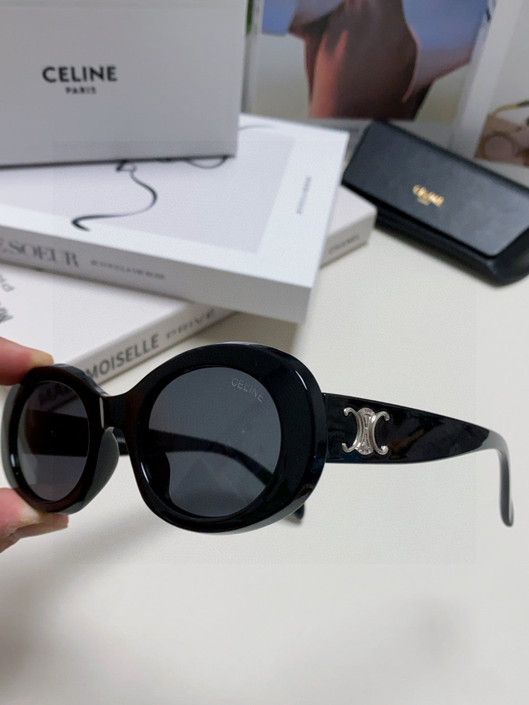 CELINE TRIOMPHE SUNGLASSES CL40194 IN ACETATE