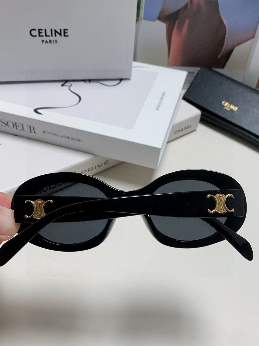 CELINE TRIOMPHE SUNGLASSES CL40194 IN ACETATE
