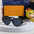 LOUIS VUITTON CAT EYE SUNGLASSES 576886 IN BLACK AND GOLD ACETATE