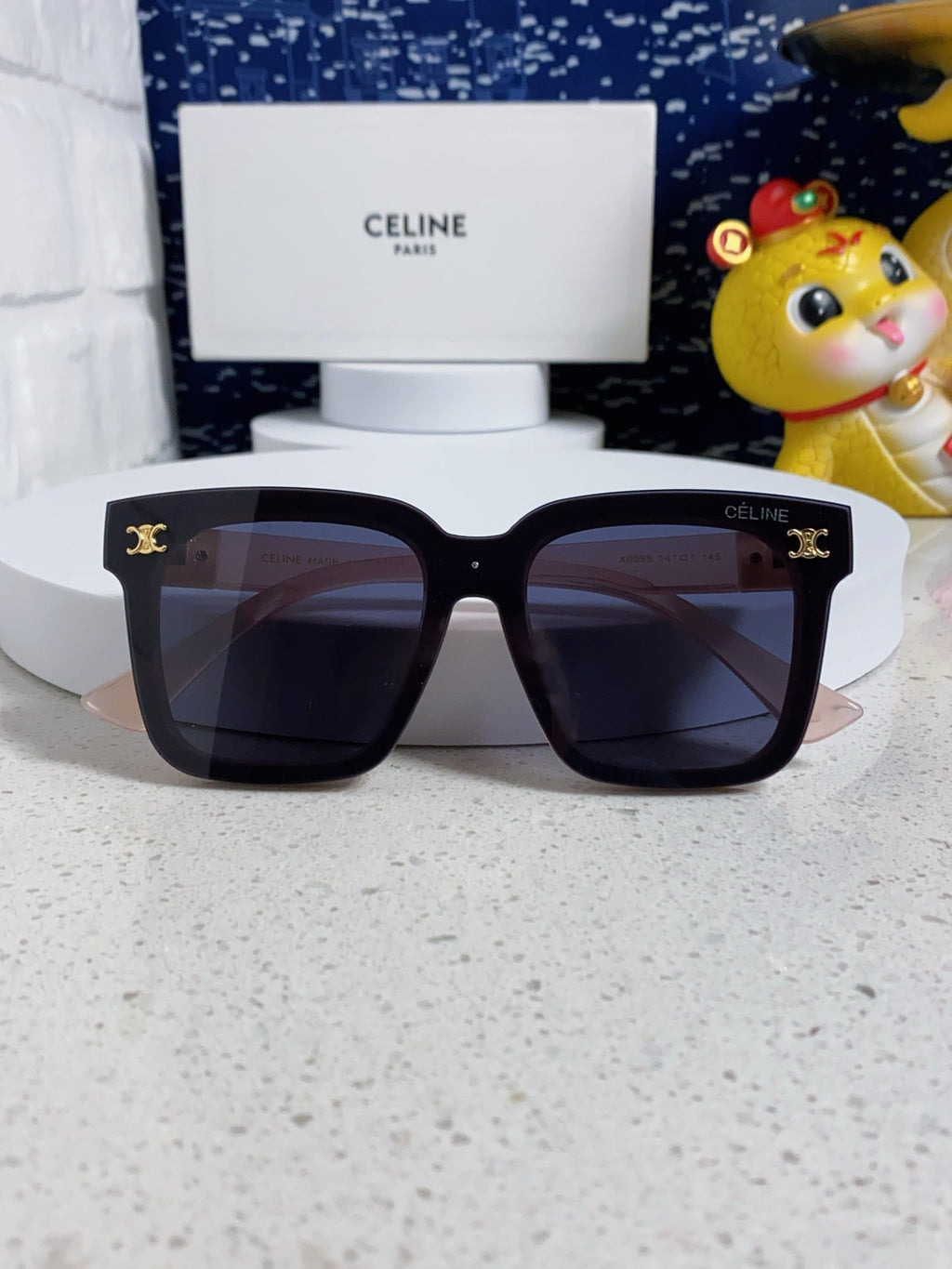 CELINE TRIOMPHE SUNGLASSES 548634 IN PINK ACETATE