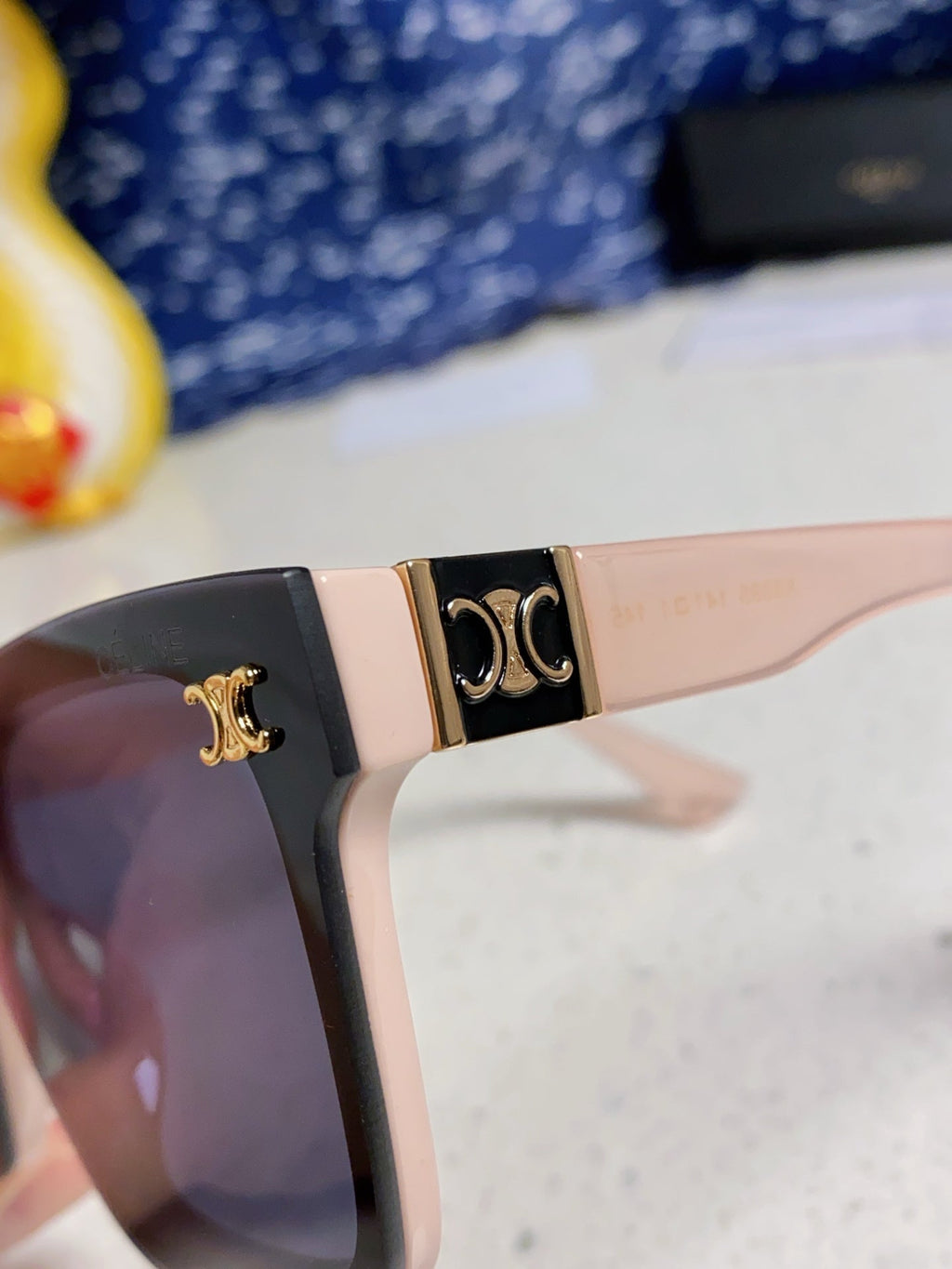 CELINE TRIOMPHE SUNGLASSES 548634 IN PINK ACETATE