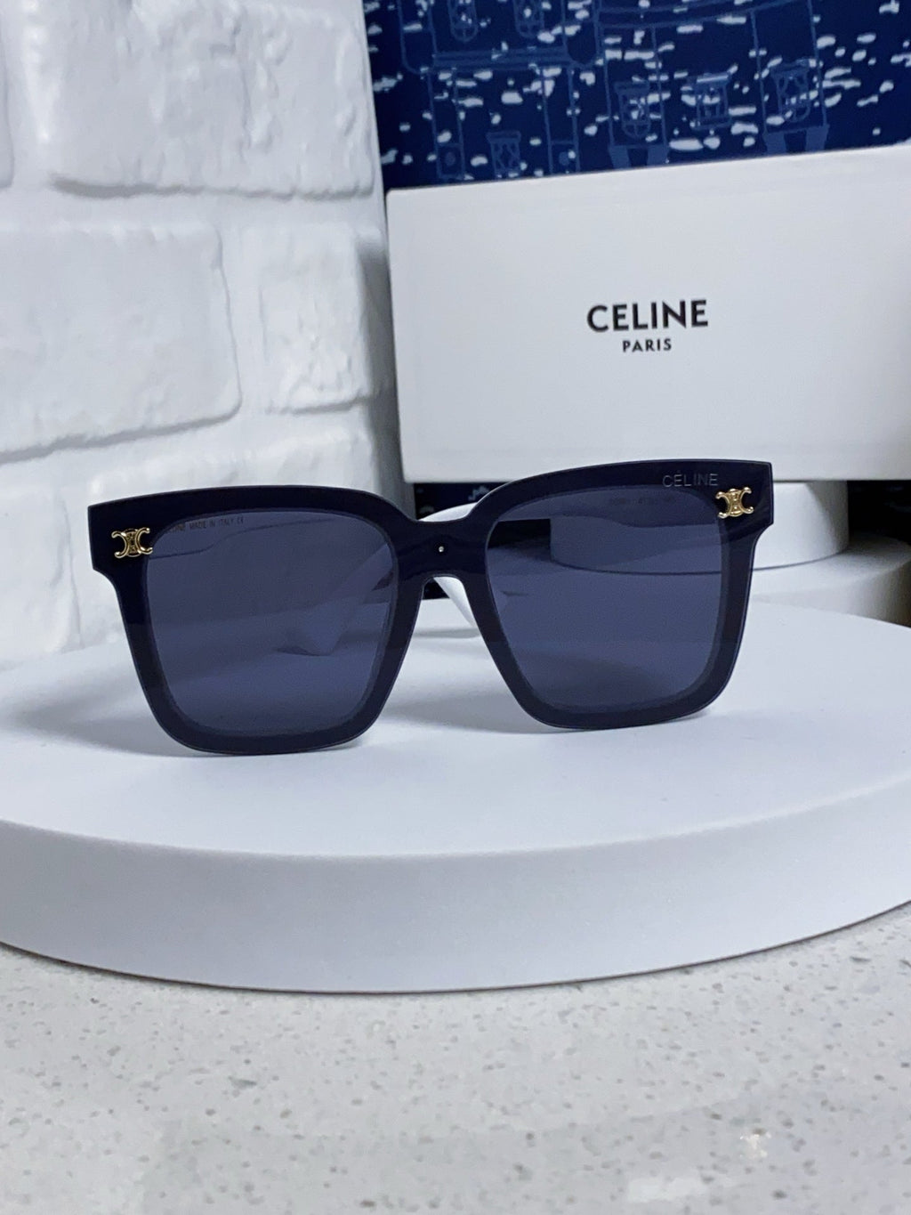 CELINE TRIOMPHE SUNGLASSES 548635 IN WHITE ACETATE
