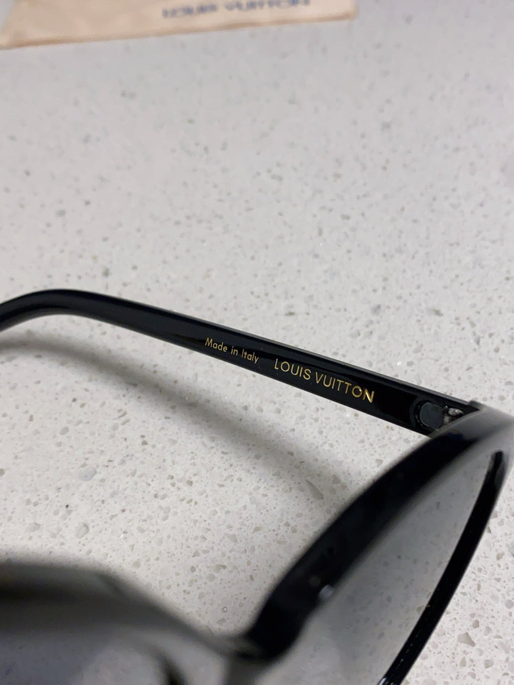 LOUIS VUITTON CAT EYE SUNGLASSES 573322 IN BLACK ACETATE MONOGRAM LOGO