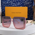 LOUIS VUITTON SQUARE SUNGLASSES 571653 IN PINK CLEAR ACETATE