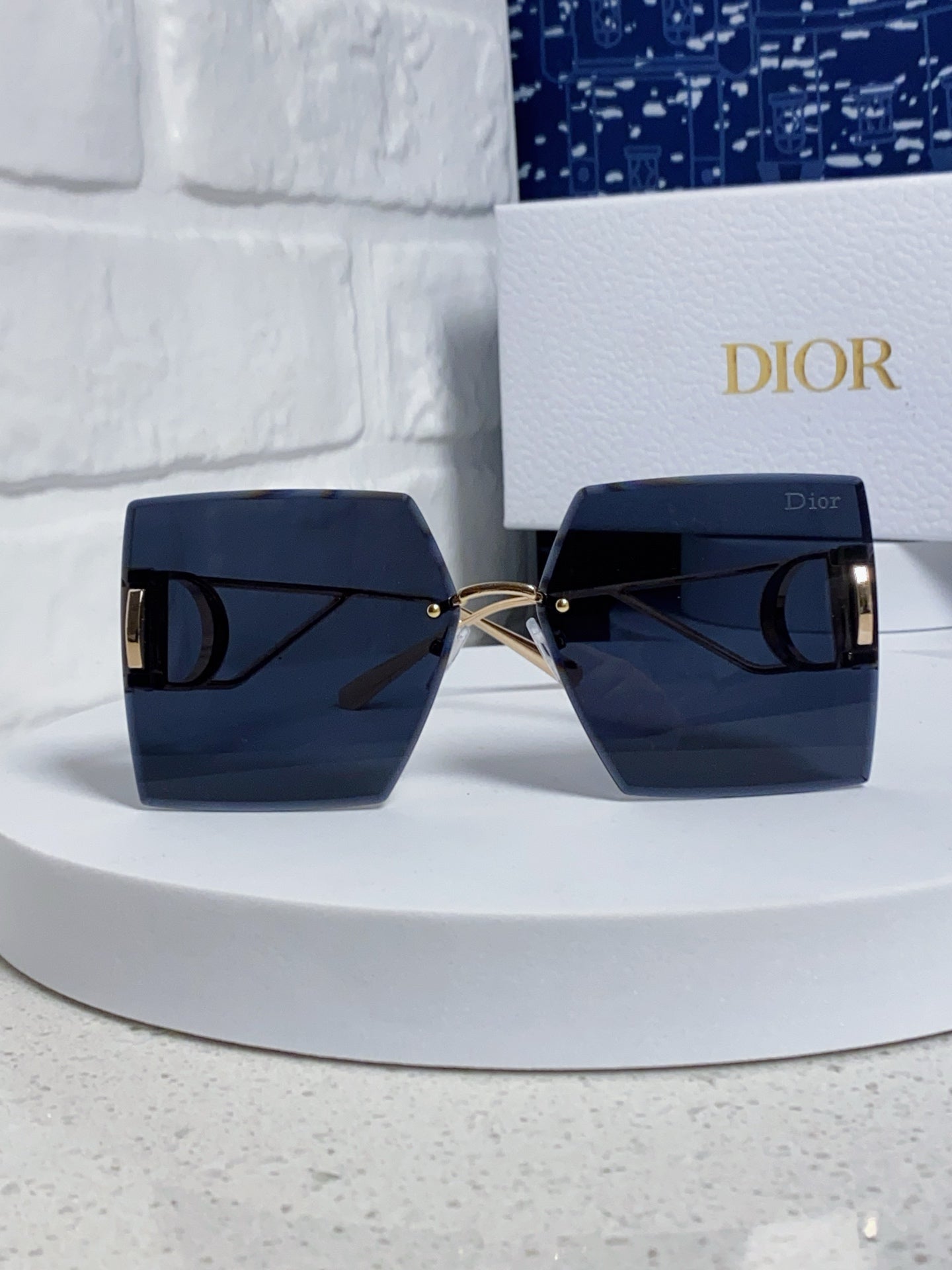 DIOR 30MONTAIGNE S7U SUNGLASS 578110 IN GOLD METAL GREY LENSES