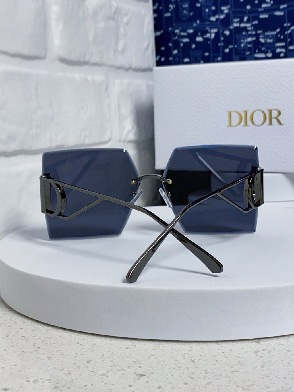 DIOR 30MONTAIGNE S7U SUNGLASS 578111 IN BLACK METAL GREY LENSES