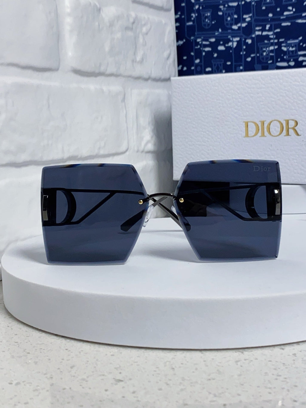 DIOR 30MONTAIGNE S7U SUNGLASS 578111 IN BLACK METAL GREY LENSES
