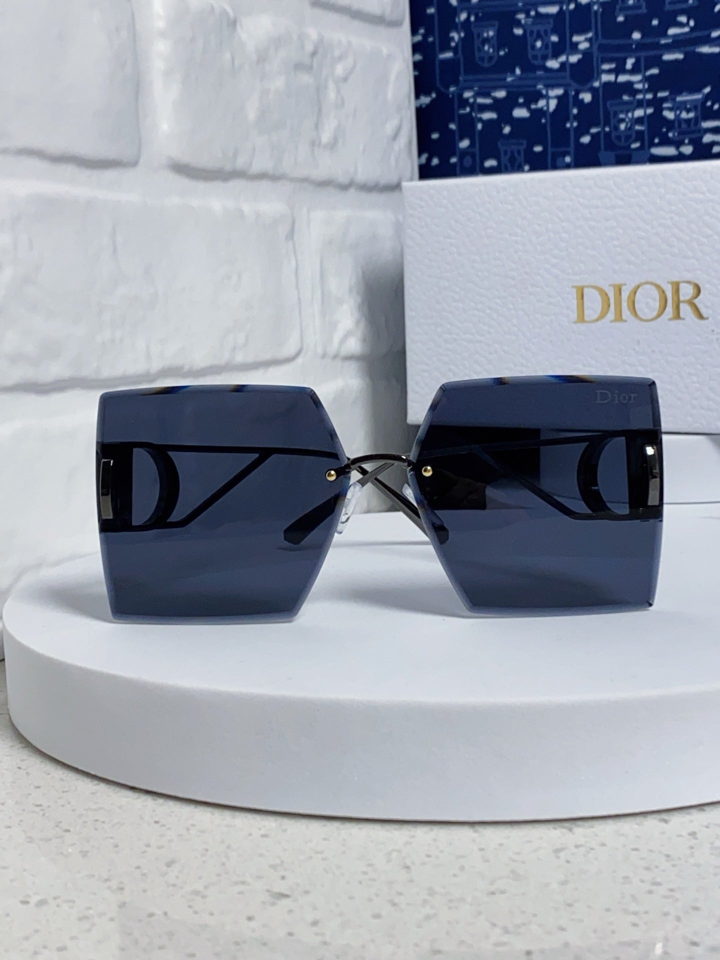 DIOR 30MONTAIGNE S7U SUNGLASS 578111 IN BLACK METAL GREY LENSES