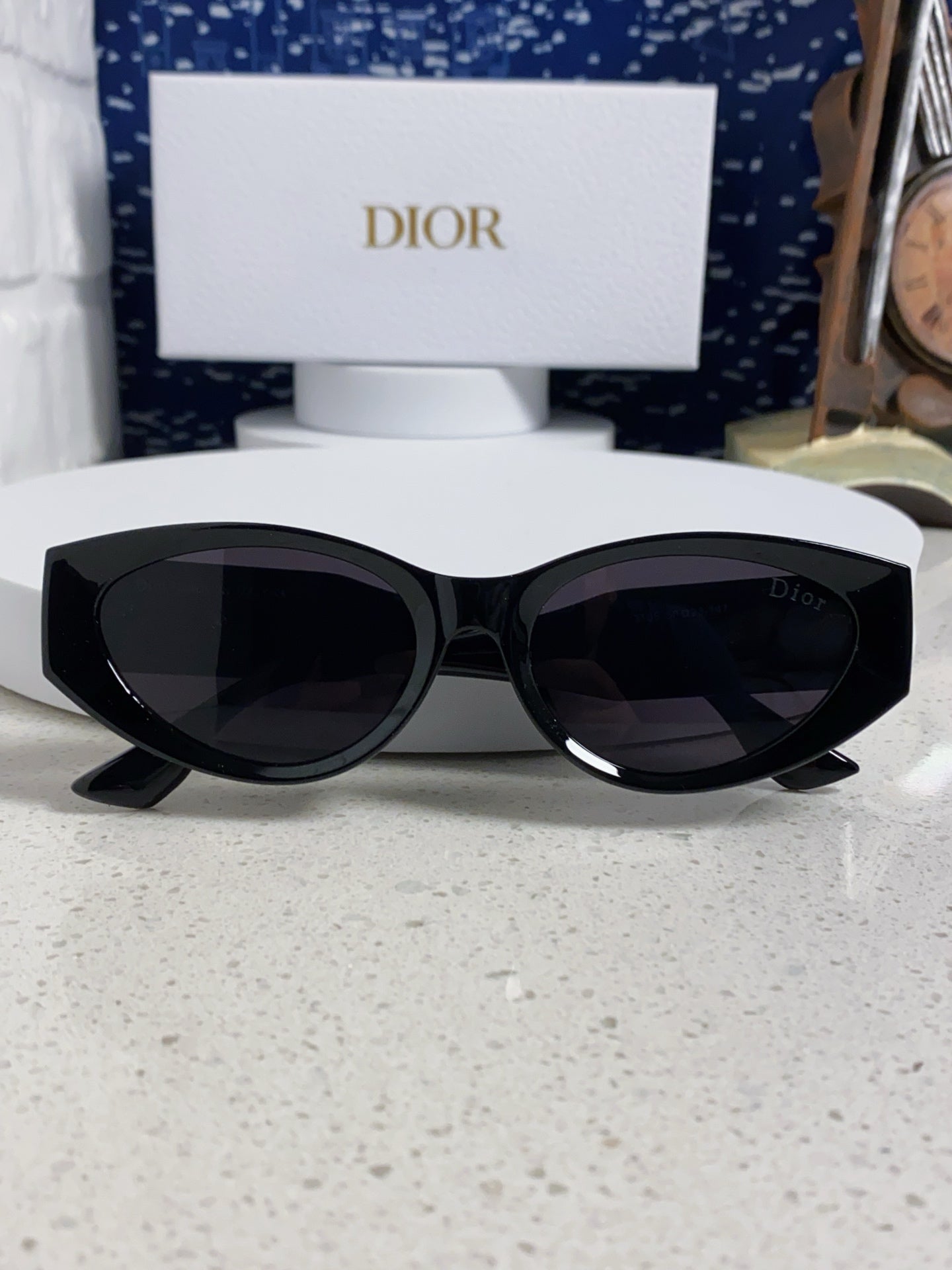 DIOR MONTAIGNE SUNGLASS 578115 IN BLACK ACETATE