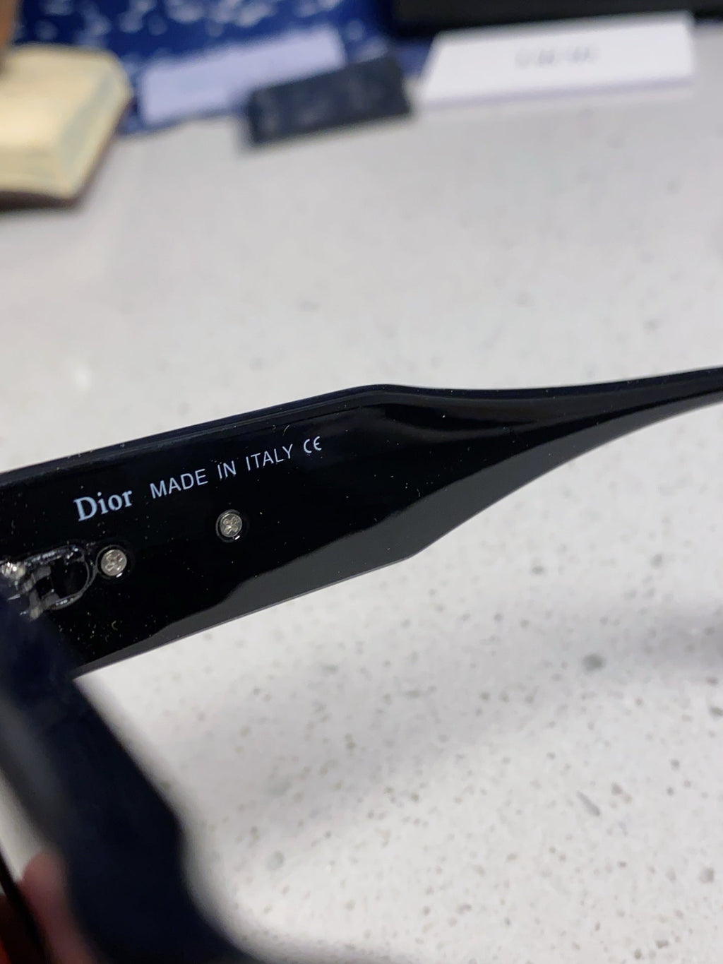 DIOR MONTAIGNE SUNGLASS 578115 IN BLACK ACETATE