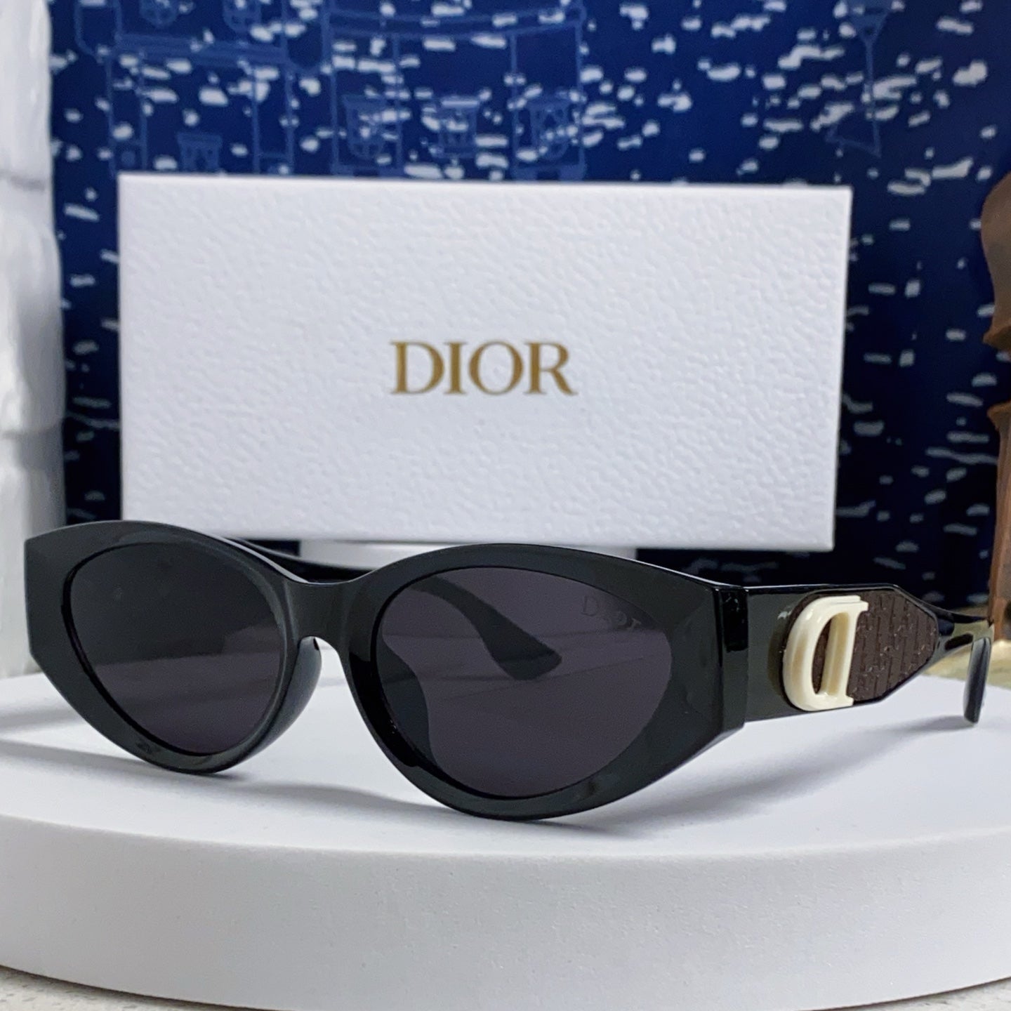 DIOR MONTAIGNE SUNGLASS 578115 IN BLACK ACETATE