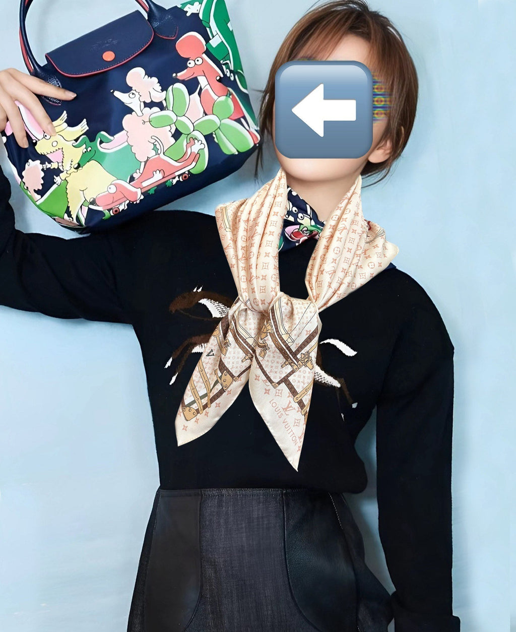 LOUIS VUITTON LV SCARF 90 CM IN SILK 719908
