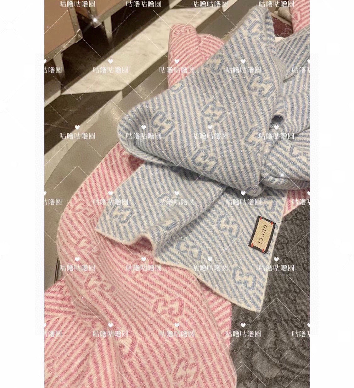 GUCCI SCARF 180 CM IN ELECTRIC BLUE WOOL 405525