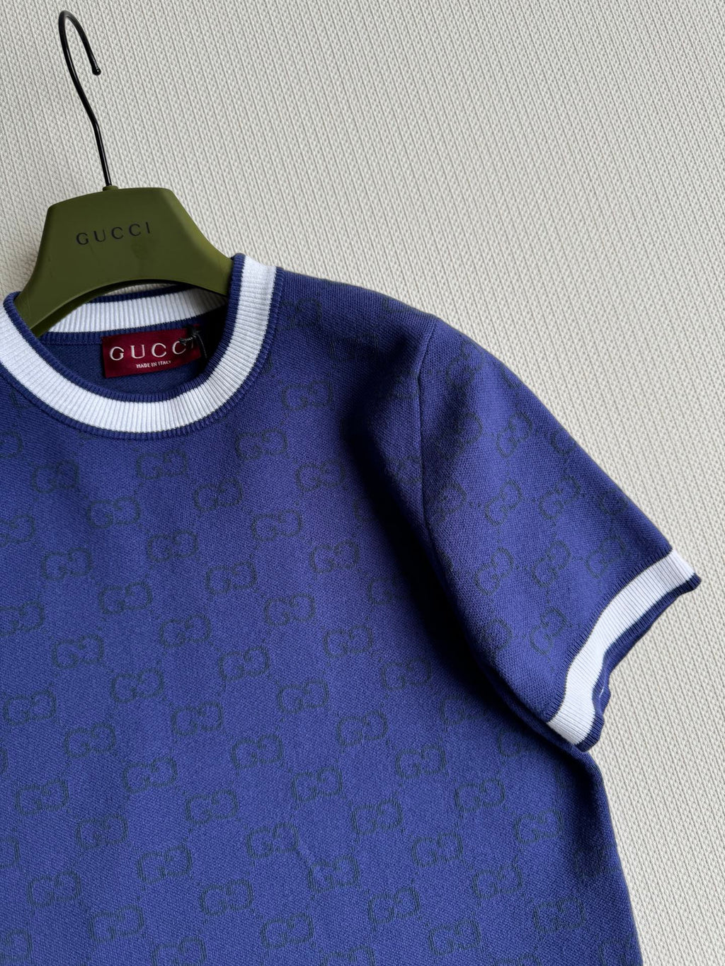 GUCCI SHORT-SLEEVE KNIT TOP STYLE 123