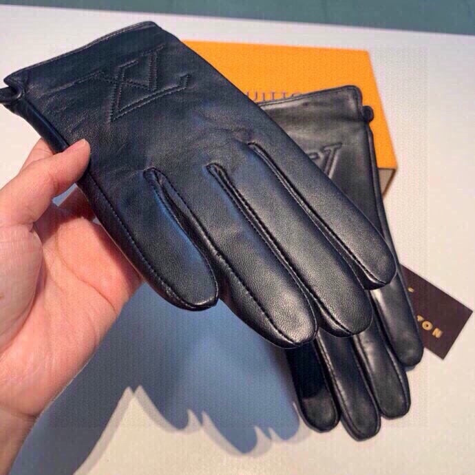 LOUIS VUITTON LV GLOVES IN BLACK LAMBSKIN 467961