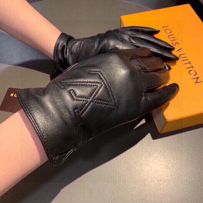 LOUIS VUITTON LV GLOVES IN BLACK LAMBSKIN 467961