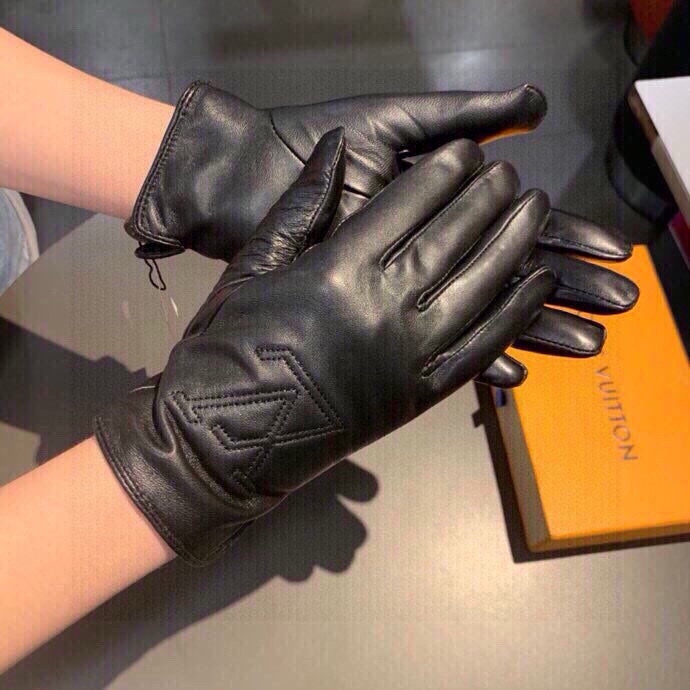 LOUIS VUITTON LV GLOVES IN BLACK LAMBSKIN 467961