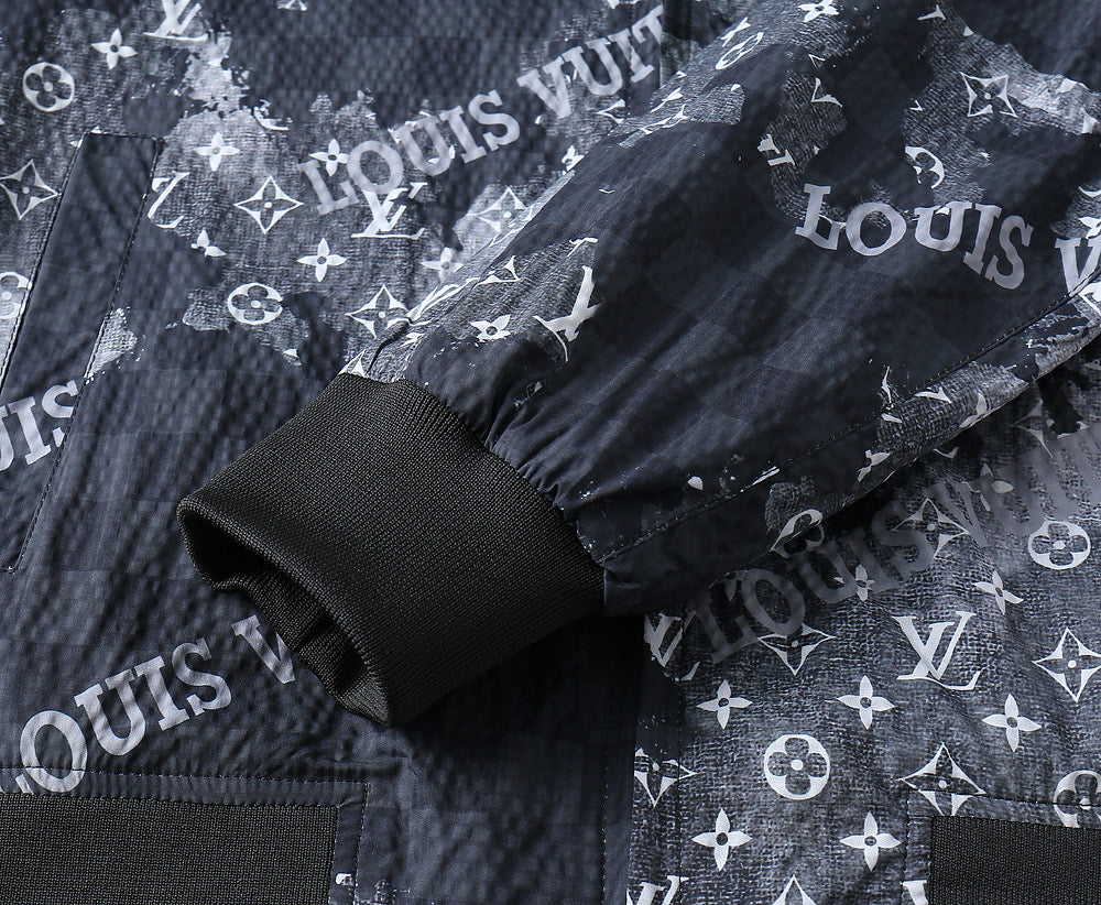 LOUIS VUITTON LV NAVY BLUE MONOGRAM AND DAMIER JACKET 239046