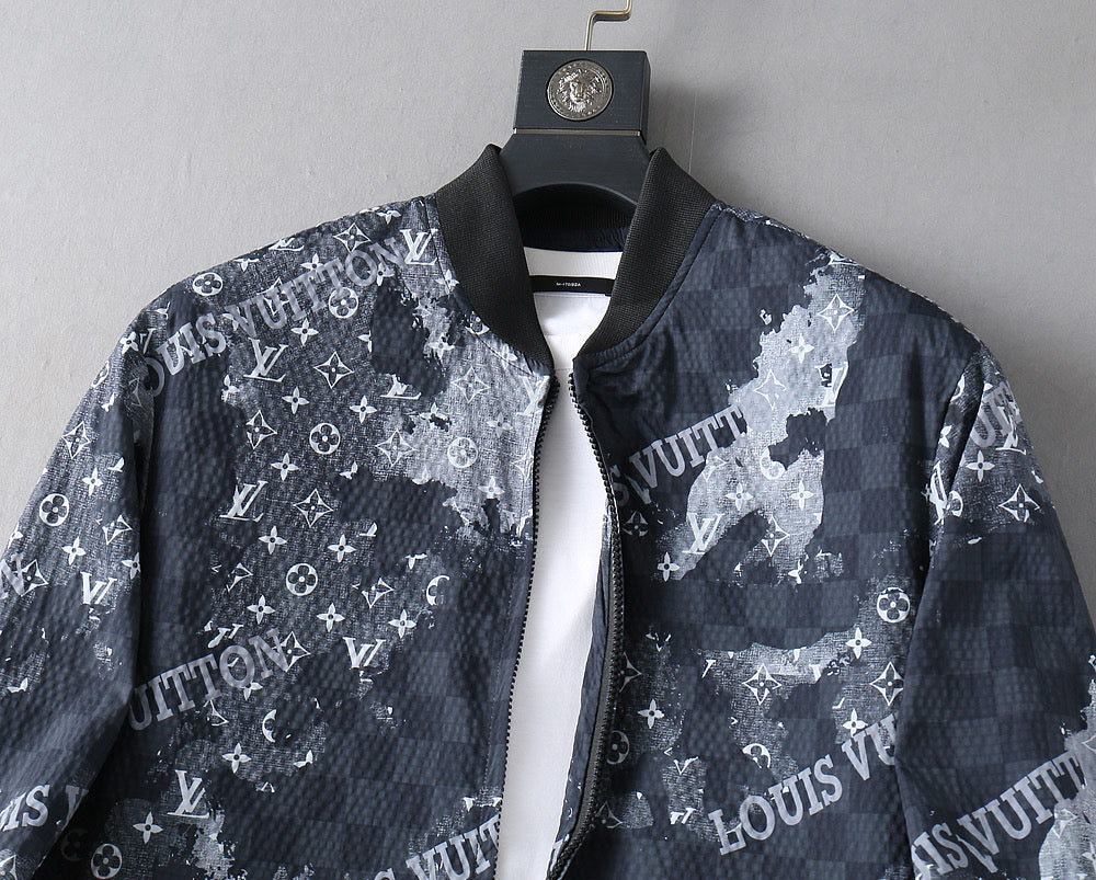 LOUIS VUITTON LV NAVY BLUE MONOGRAM AND DAMIER JACKET 239046
