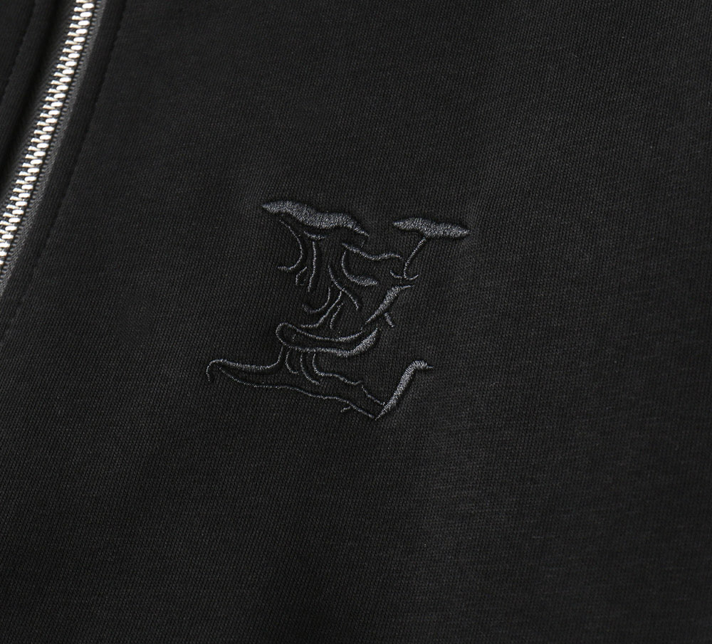 LOUIS VUITTON LV BLACK JACKET EMBROIDERED LOGO 239045