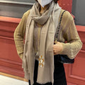 CHANEL SCARF 200 CM IN MEDIUM BROWN CASHMERE 394614