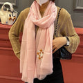 CHANEL SCARF 200 CM IN BLUSH PINK CASHMERE 394617