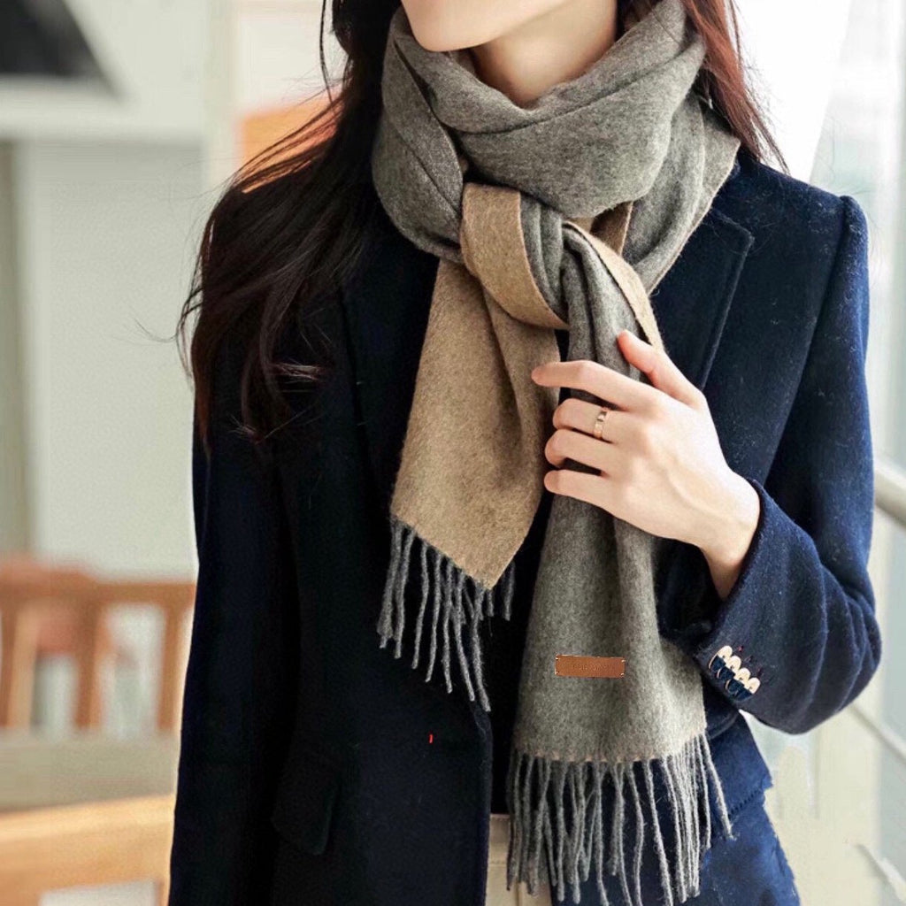 LOUIS VUITTON SCARF 180 CM IN MOUSE GRAY CASHMERE 396479