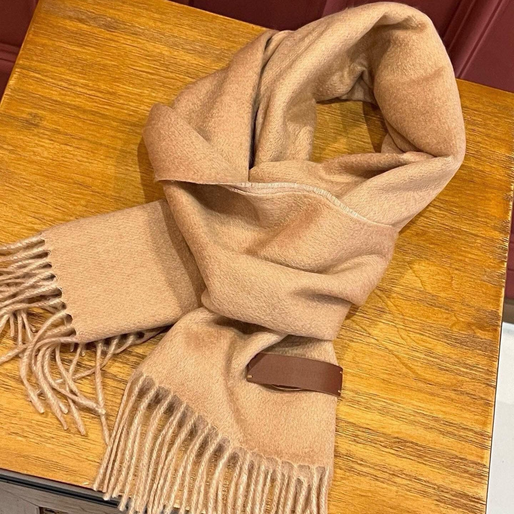 LOUIS VUITTON SCARF 180 CM IN MEDIUM BROWN CASHMERE 396482