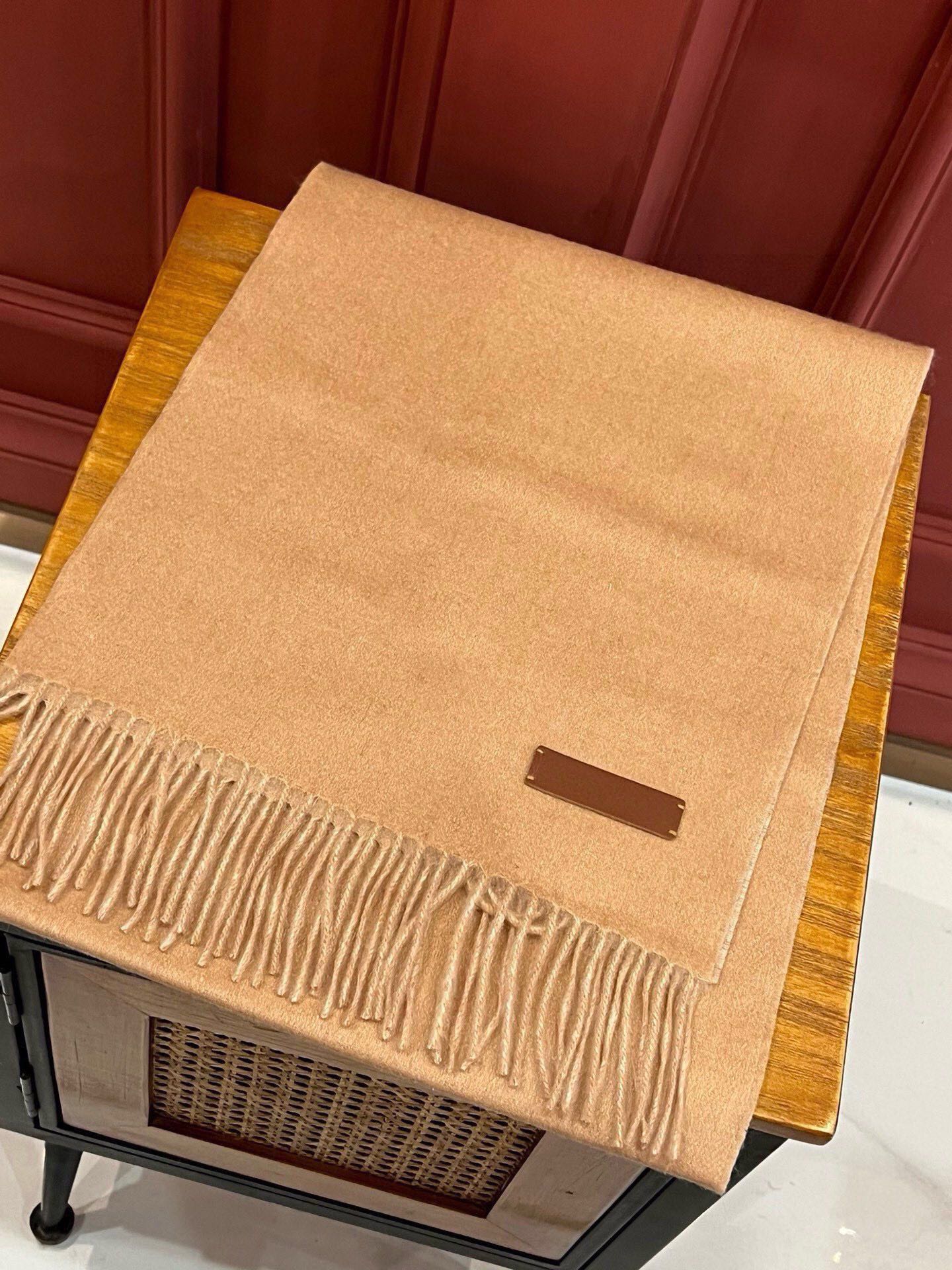 LOUIS VUITTON SCARF 180 CM IN MEDIUM BROWN CASHMERE 396482