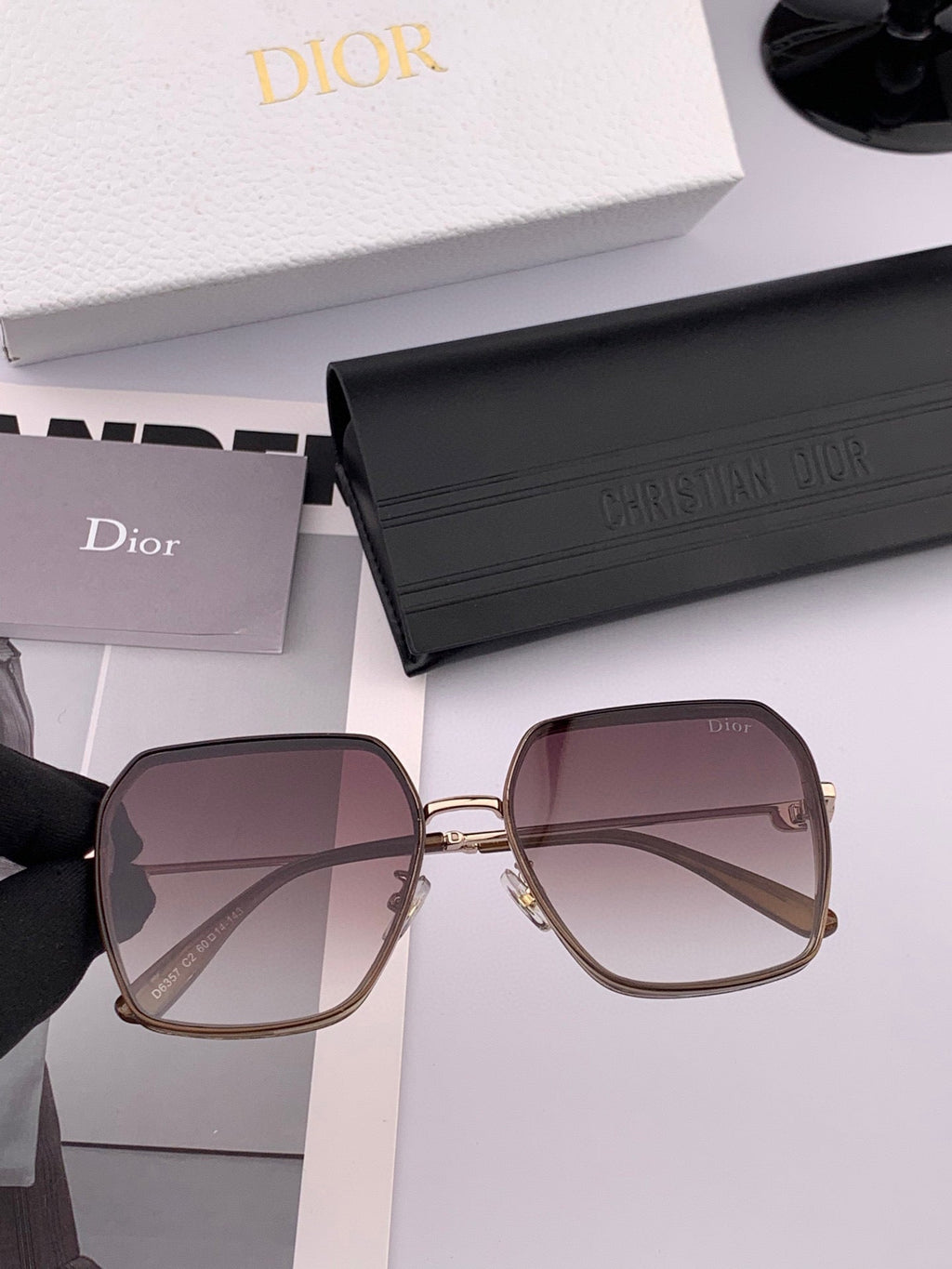 DIOR MONTAIGNE SUNGLASS D7635 IN METAL