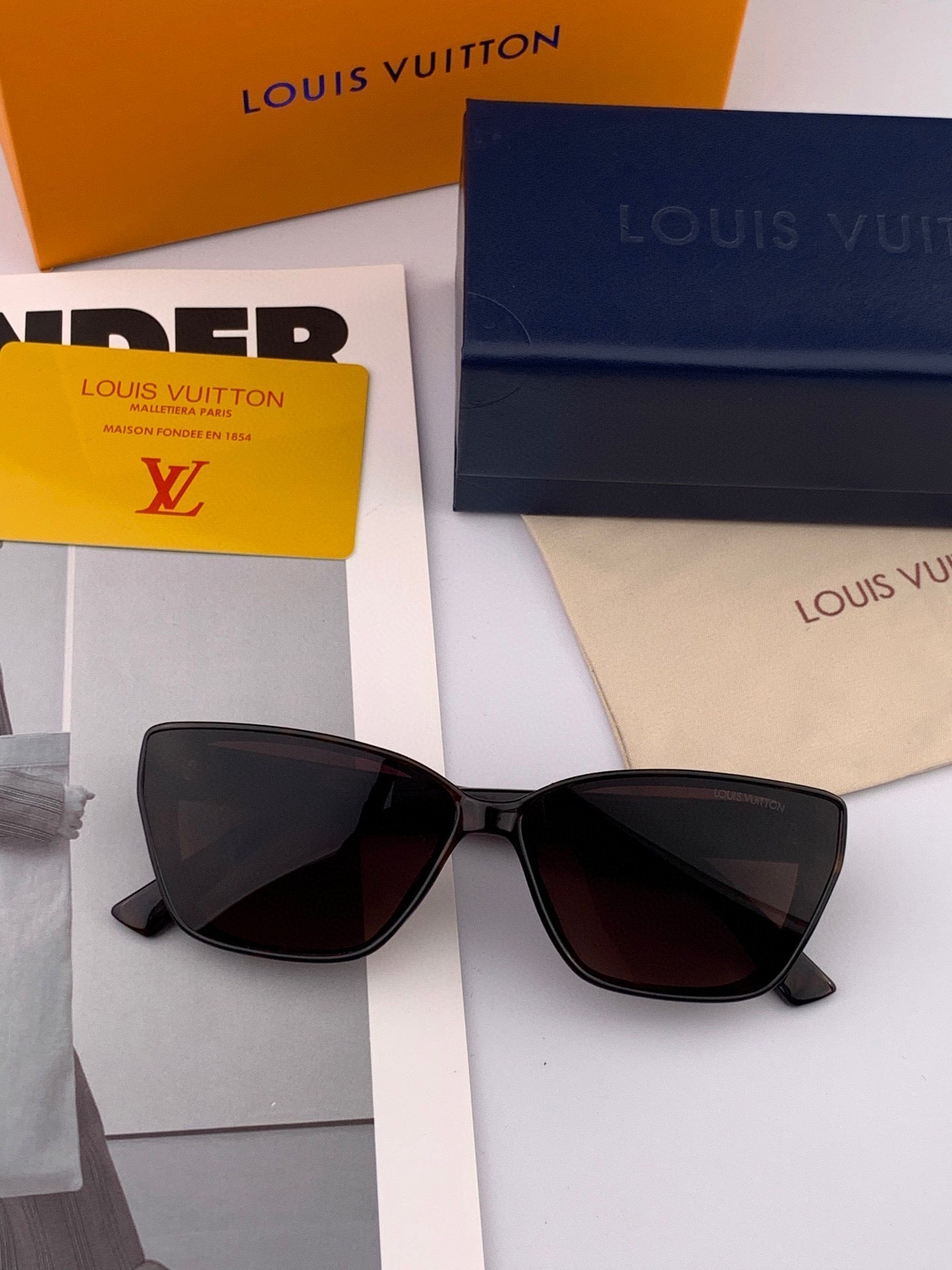 LOUIS VUITTON CAT EYE SUNGLASSES L0552 IN ACETATE
