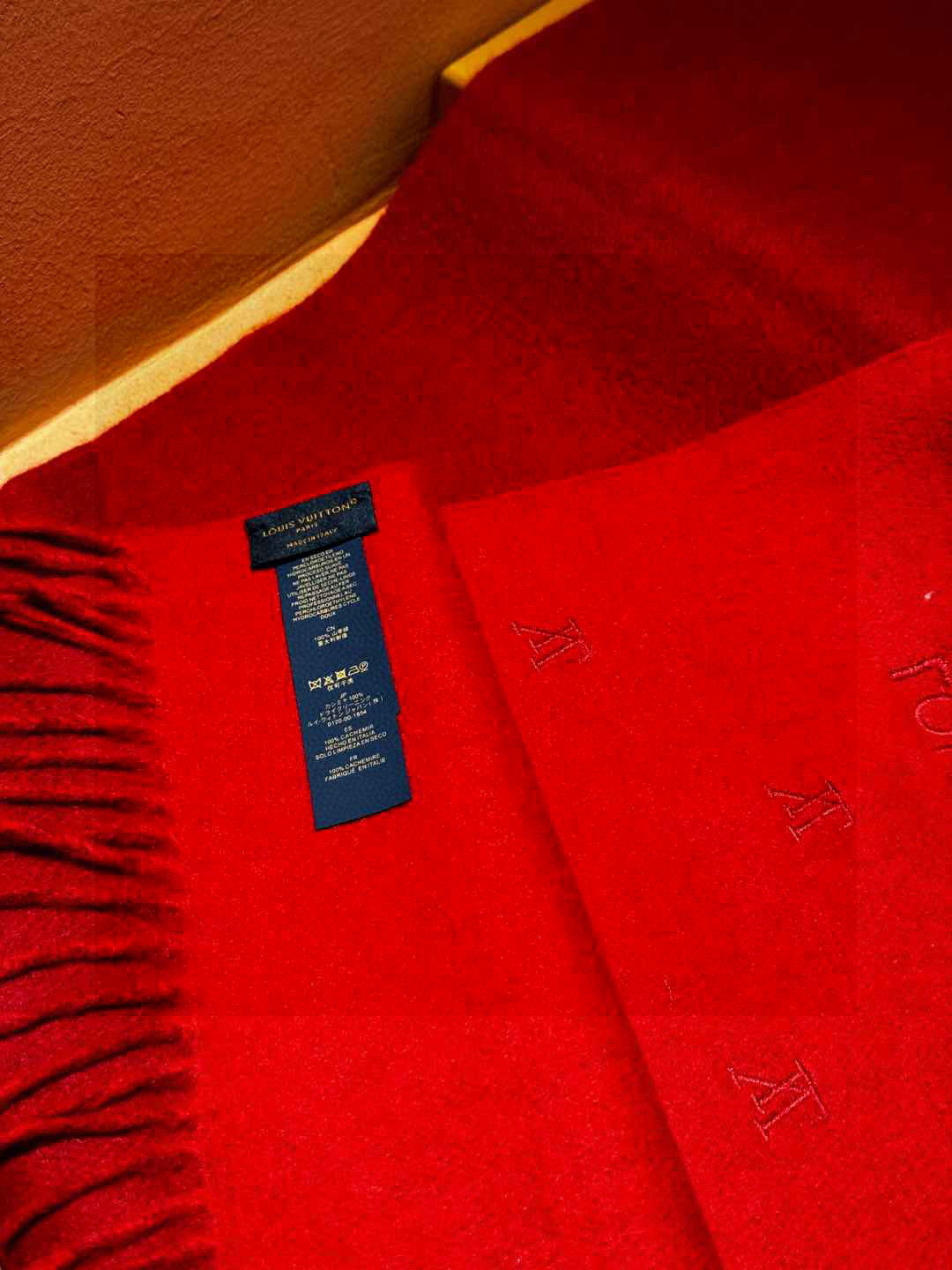 LOUIS VUITTON LV SCARF 180 CM IN CASHMERE 730574