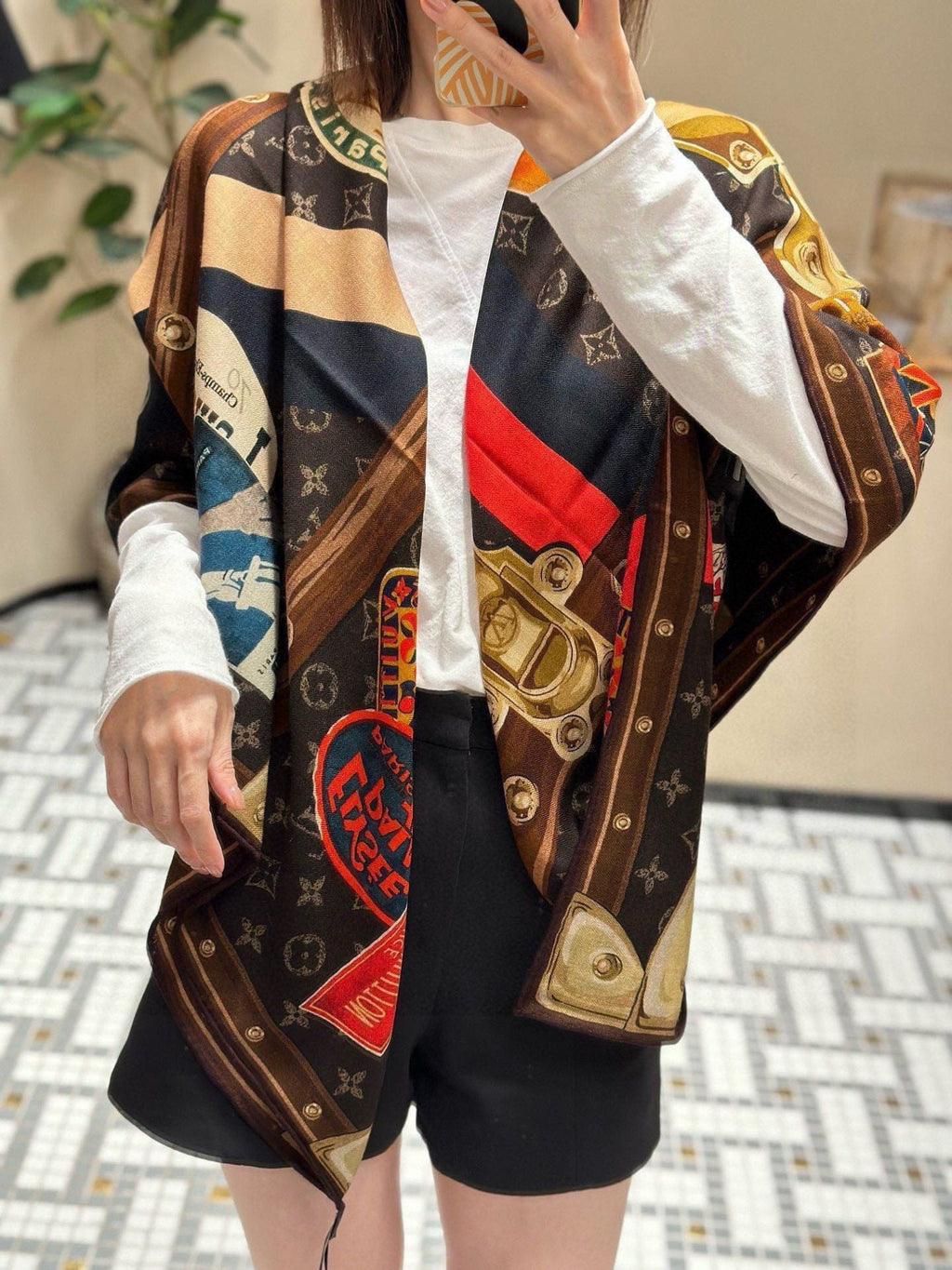LOUIS VUITTON LV SCARF 140 CM IN SILK 732100