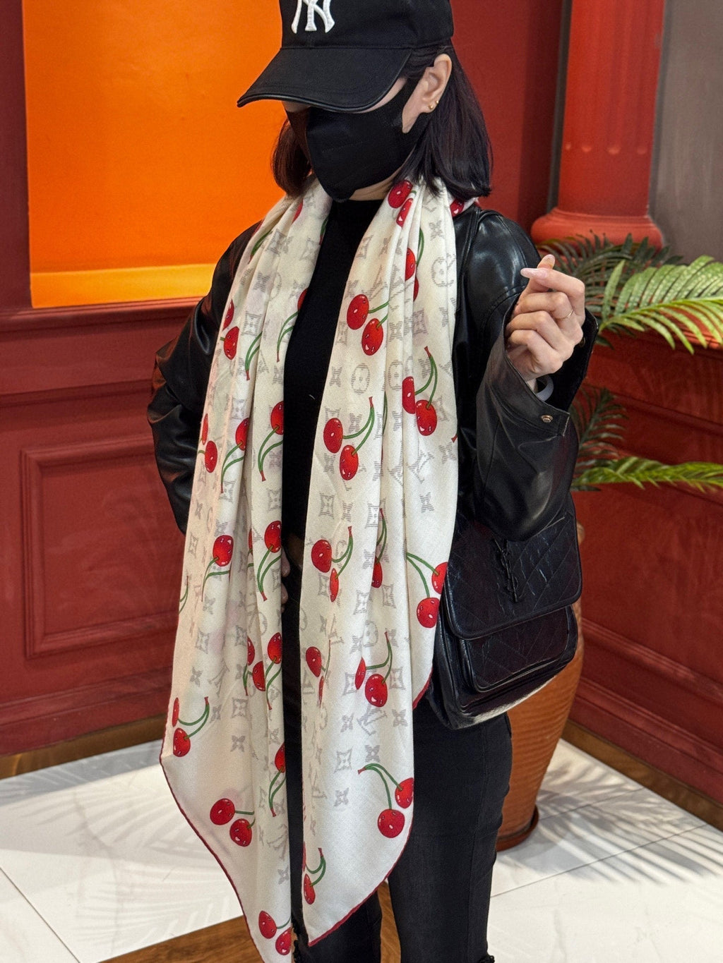 LOUIS VUITTON LV SCARF 140 CM IN SILK-CASHMERE BLEND 737267
