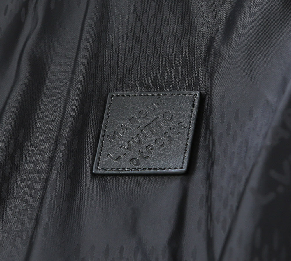 LOUIS VUITTON LV BLACK DAMIER WINDBREAKER JACKET 239097