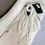 CHANEL SCARF 180 CM IN WHITE WITH RED BORDER CASHMERE SILK 287510