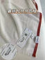 CHANEL SCARF 180 CM IN WHITE WITH RED BORDER CASHMERE SILK 287510