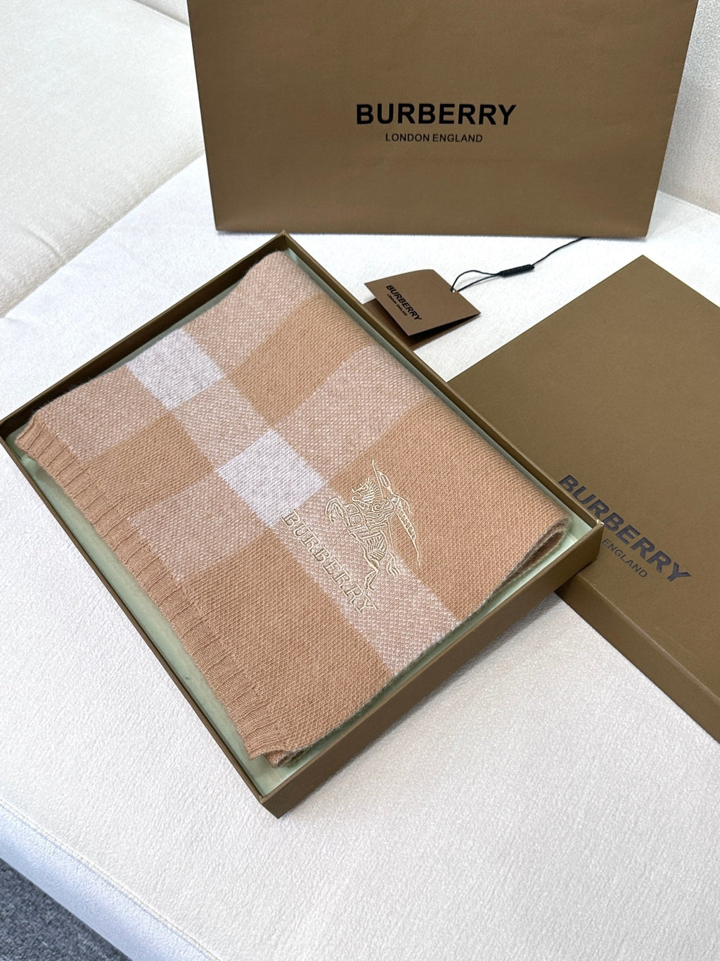 SCARF 190 CM IN TUSCAN BEIGE CASHMERE 398394