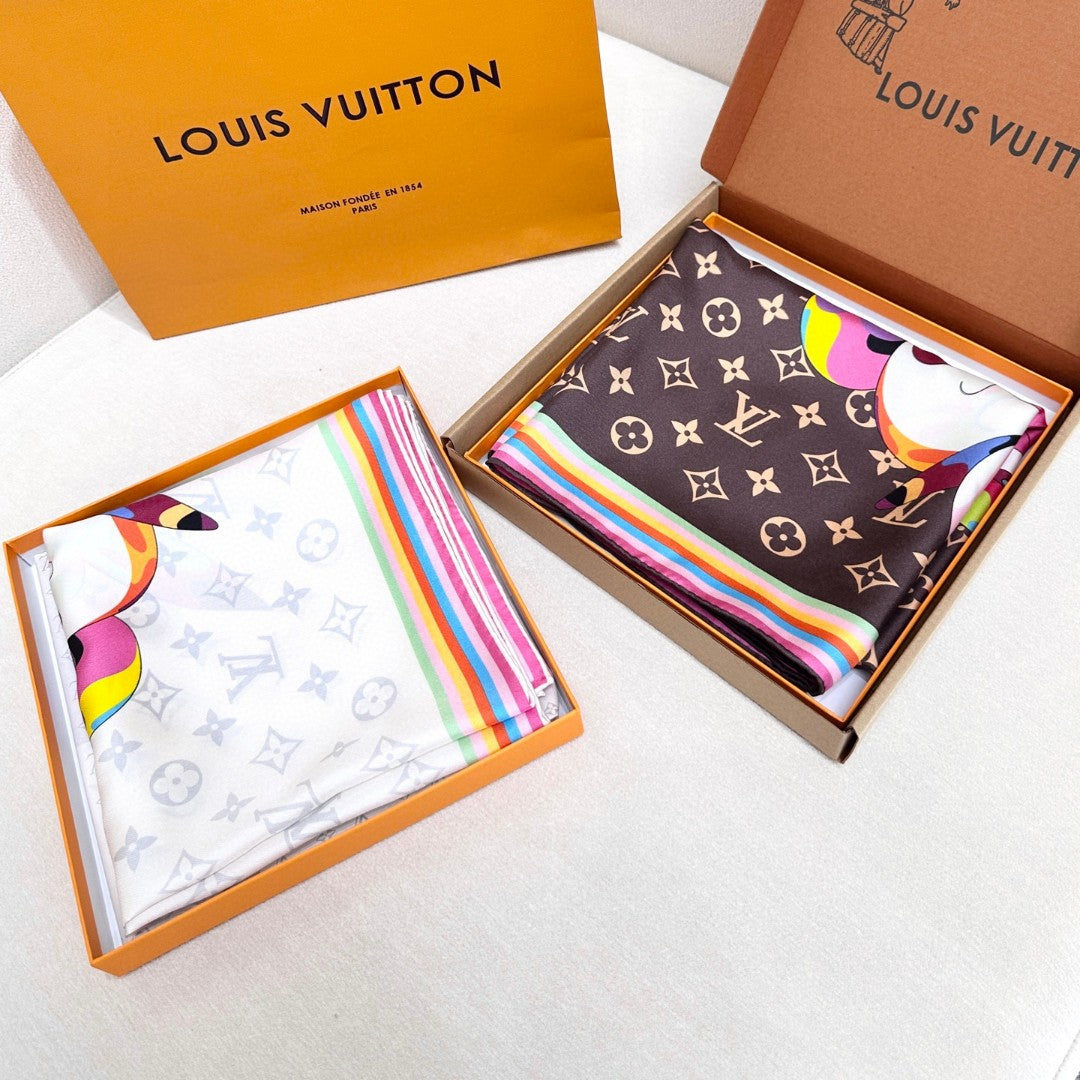 LOUIS VUITTON LV SCARF 90 CM IN SILK 729026
