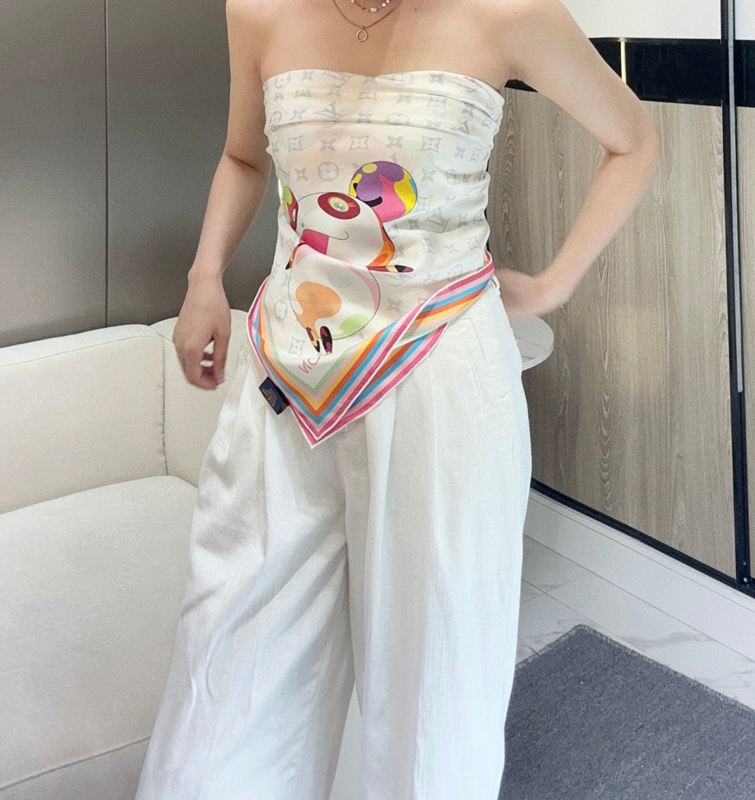 LOUIS VUITTON LV SCARF 90 CM IN SILK 729027