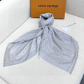 LOUIS VUITTON LV SCARF 120 CM IN WOOL MIX SILK 737300
